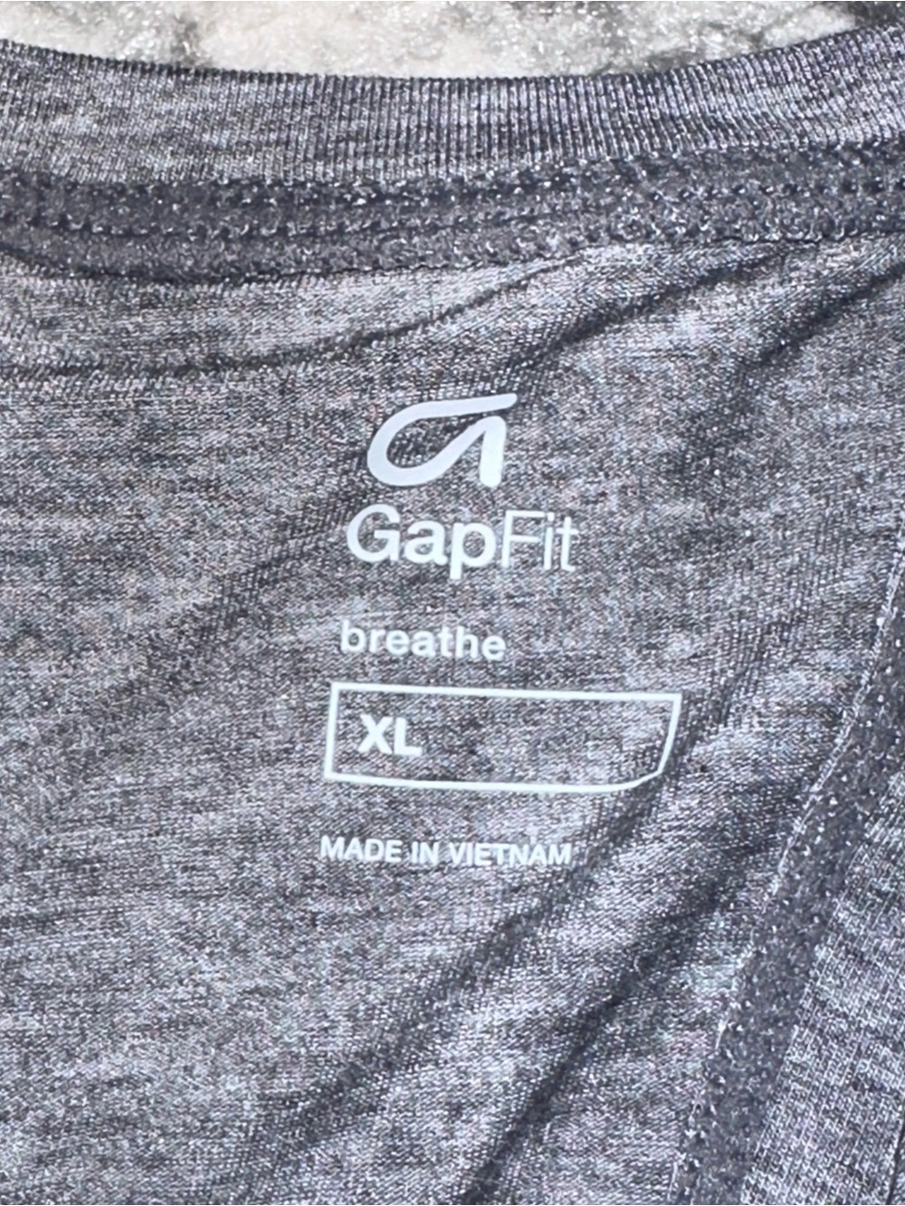 GAP Gray Ribbed Openback Tank - Picture 4 of 5